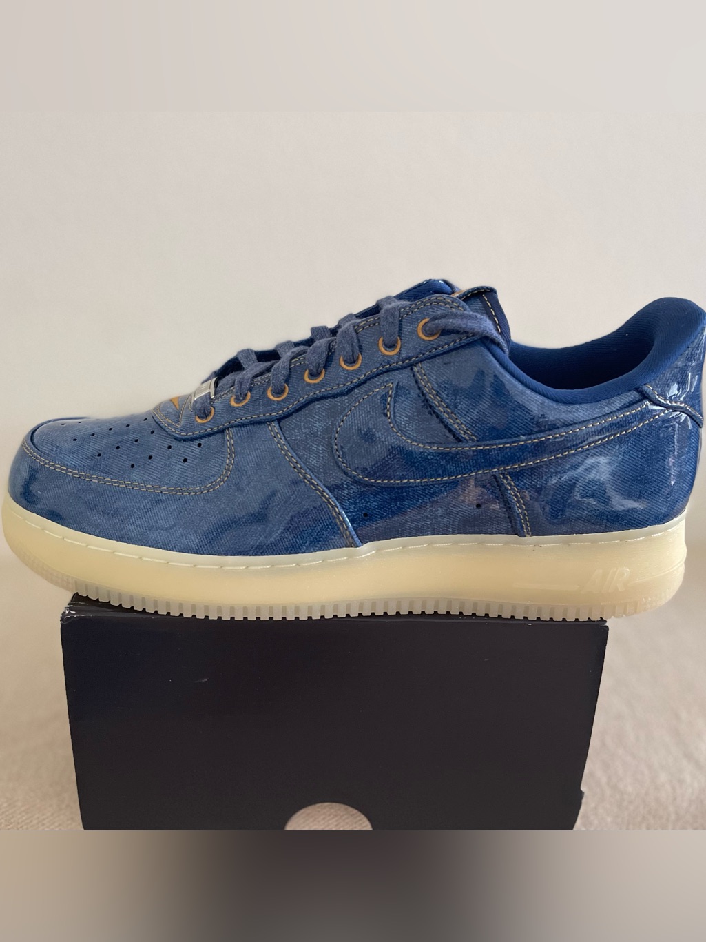 Size 11 - Nike Air Force 1 Low ‘Patent Denim’ Coastal Blue Im5757-400 Men’s New